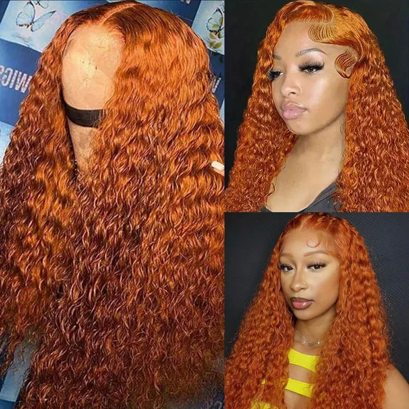 Ginger Deep Wave Lace Front Human Hair Wig for Women