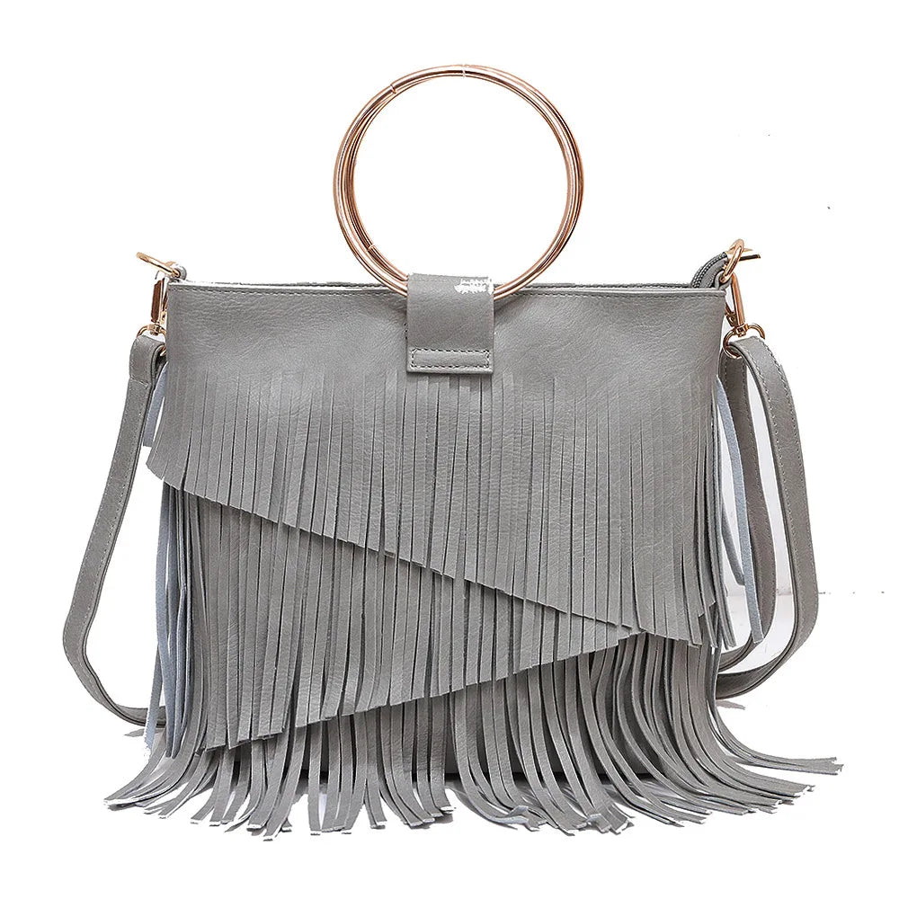 Trendy Tassel Sequin Crossbody Shoulder Handbag for Women