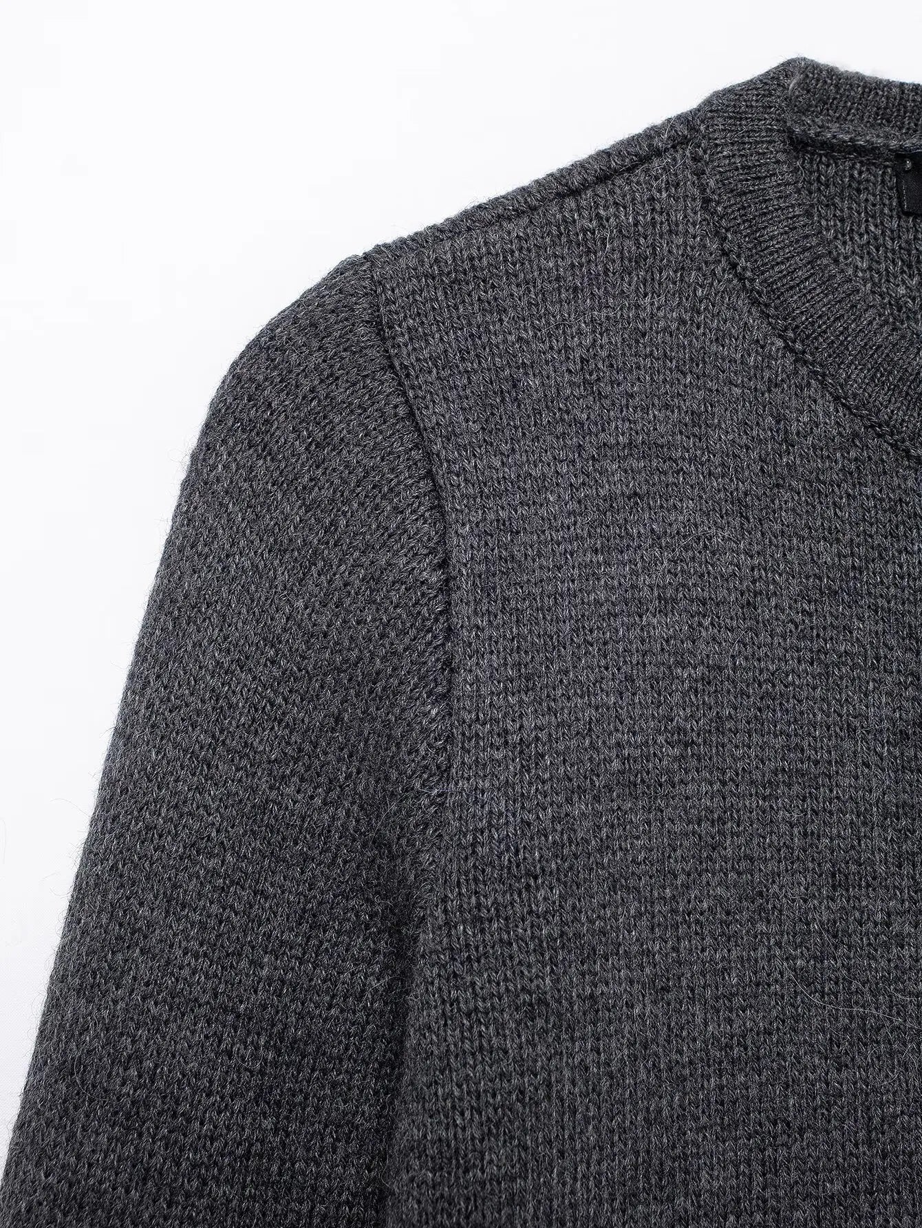 Winter Slim Knitted Cardigan with Button Details for Women