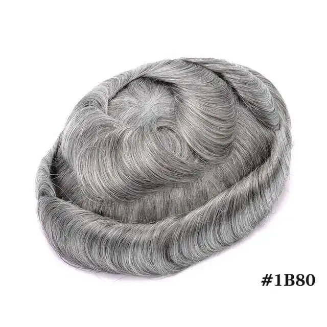 Natural Remy Hair Thin Skin Toupee Hair System for Men