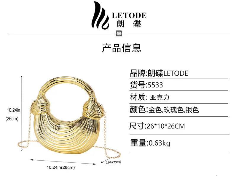 Fashion Sequined Knotted Dumpling Evening Bag for Women