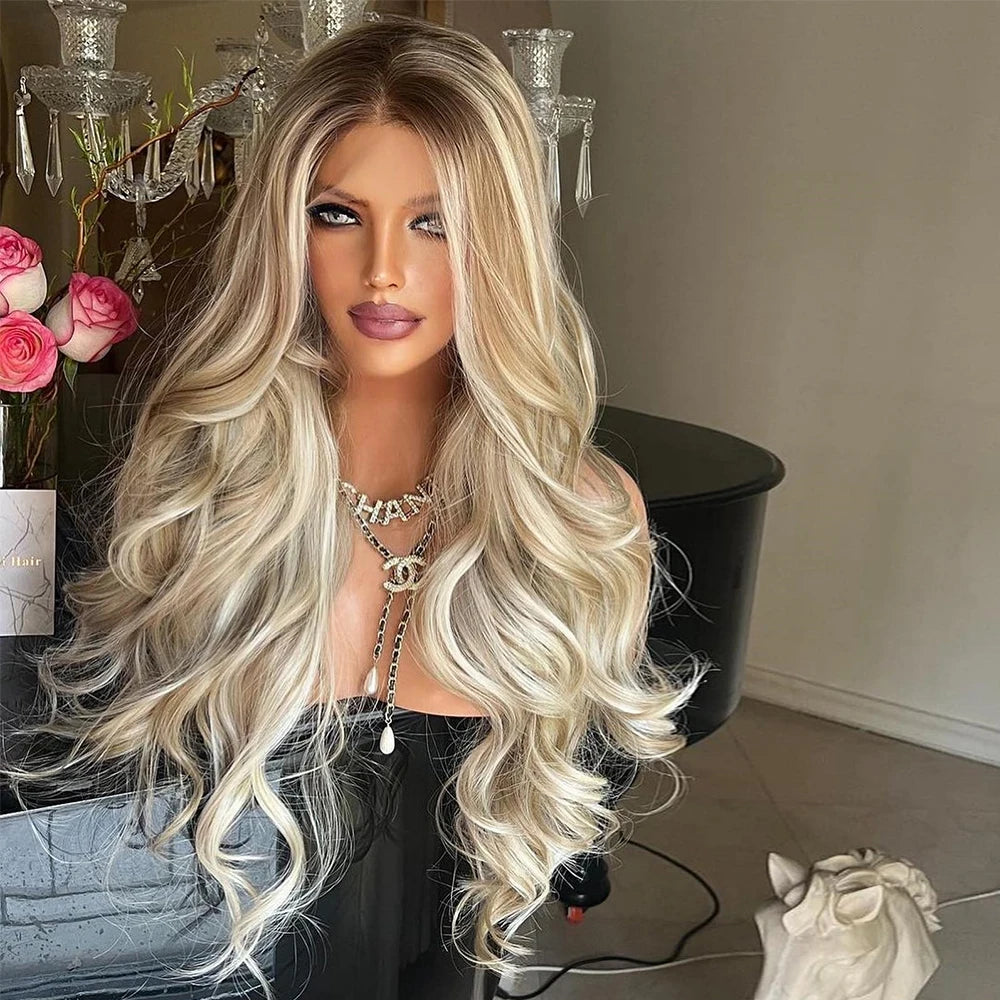 Long Wavy Synthetic Lace Front Wig