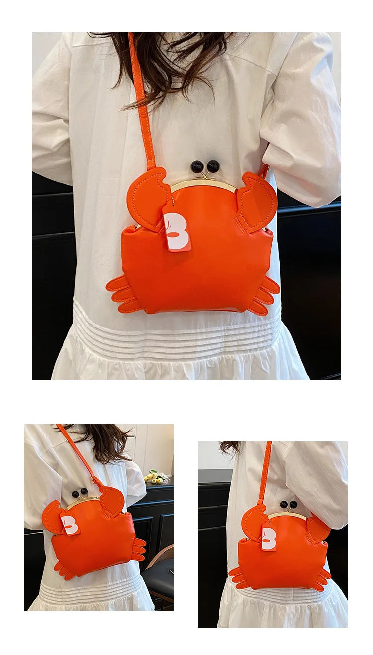 Crab Crossbody Handbag With Coin Purse