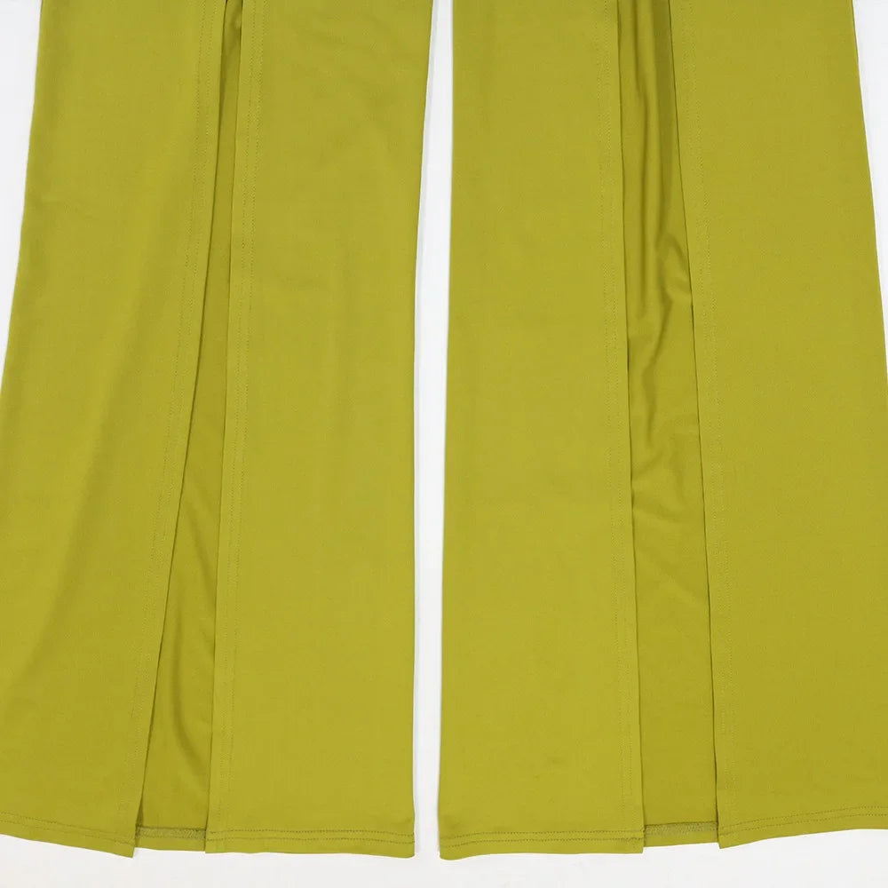 Ruched Slash Neck Top and Wide Leg Pants Set for Women
