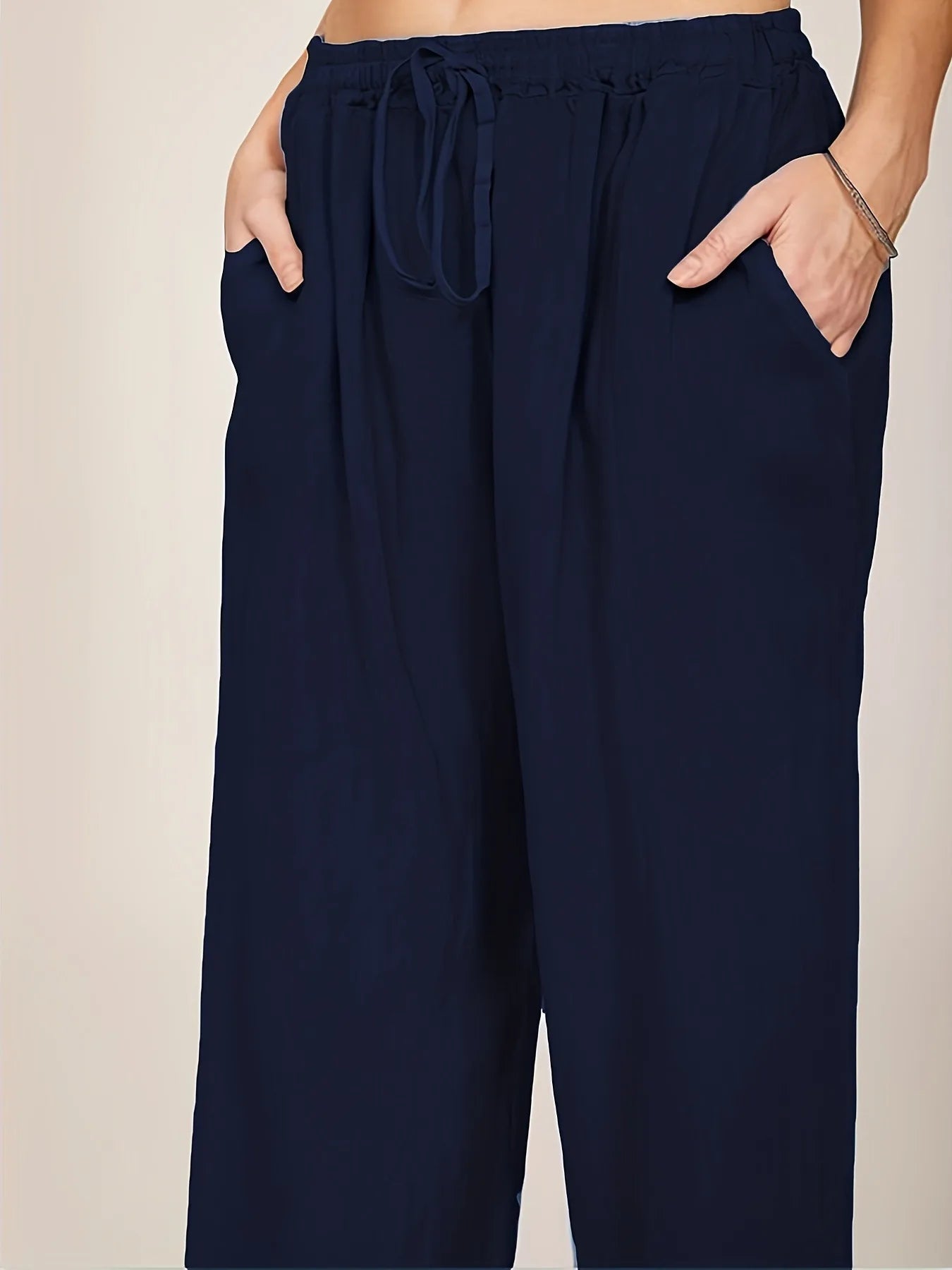 plus Size Women's Loose Cotton Linen Casual Pants 2026 New Style European And American Loose Fit Trousers for Women