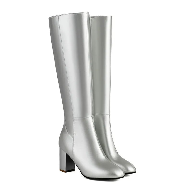 Knee High Platform Boots With Thick Heels for Women