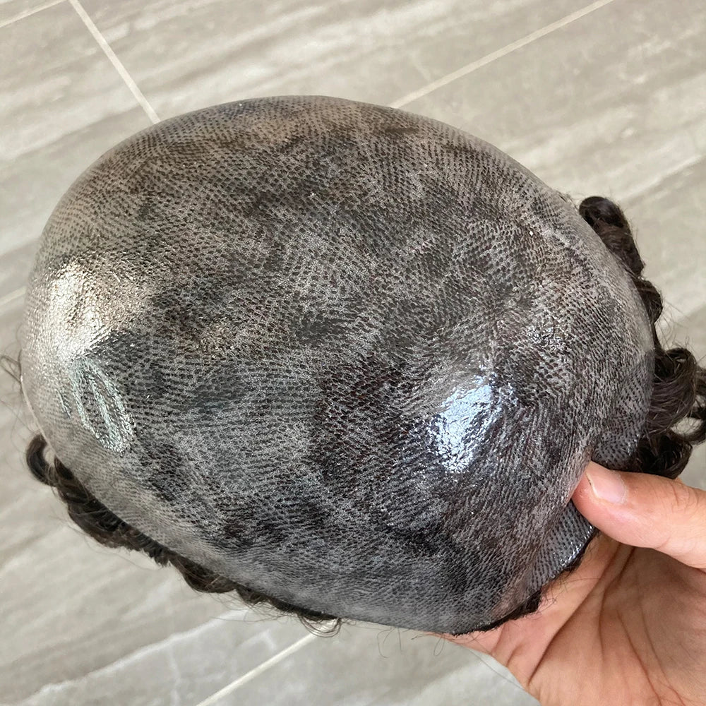 Undetectable Curly Human Hair Toupee Replacement for Women