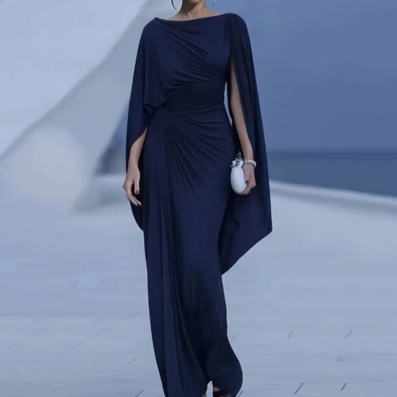 Elegant Patchwork Ankle Length Maxi Dress for Women