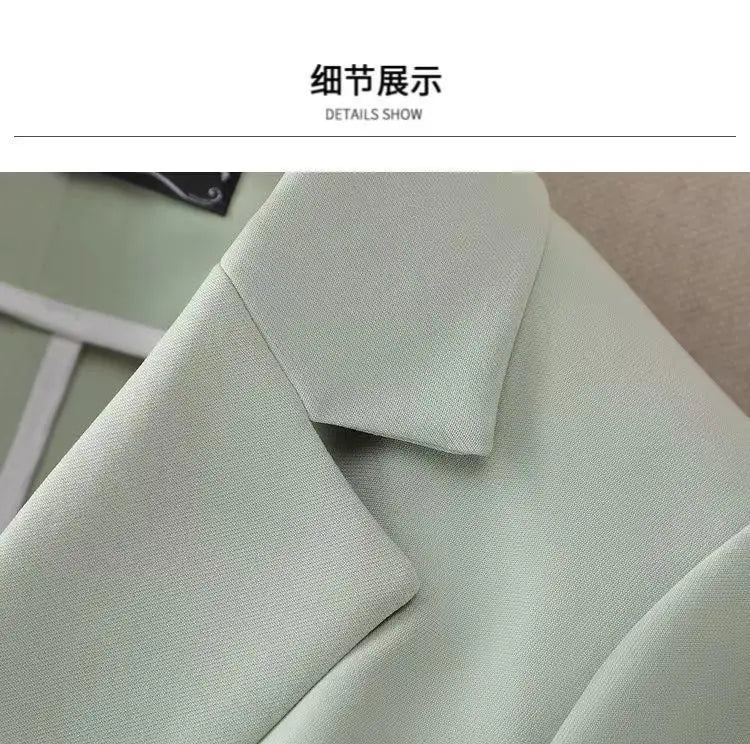New 2025 Summer Women Blazers Coat Thin Suit Jacket for Women Short Slim Seven Point Suit, Single-layer