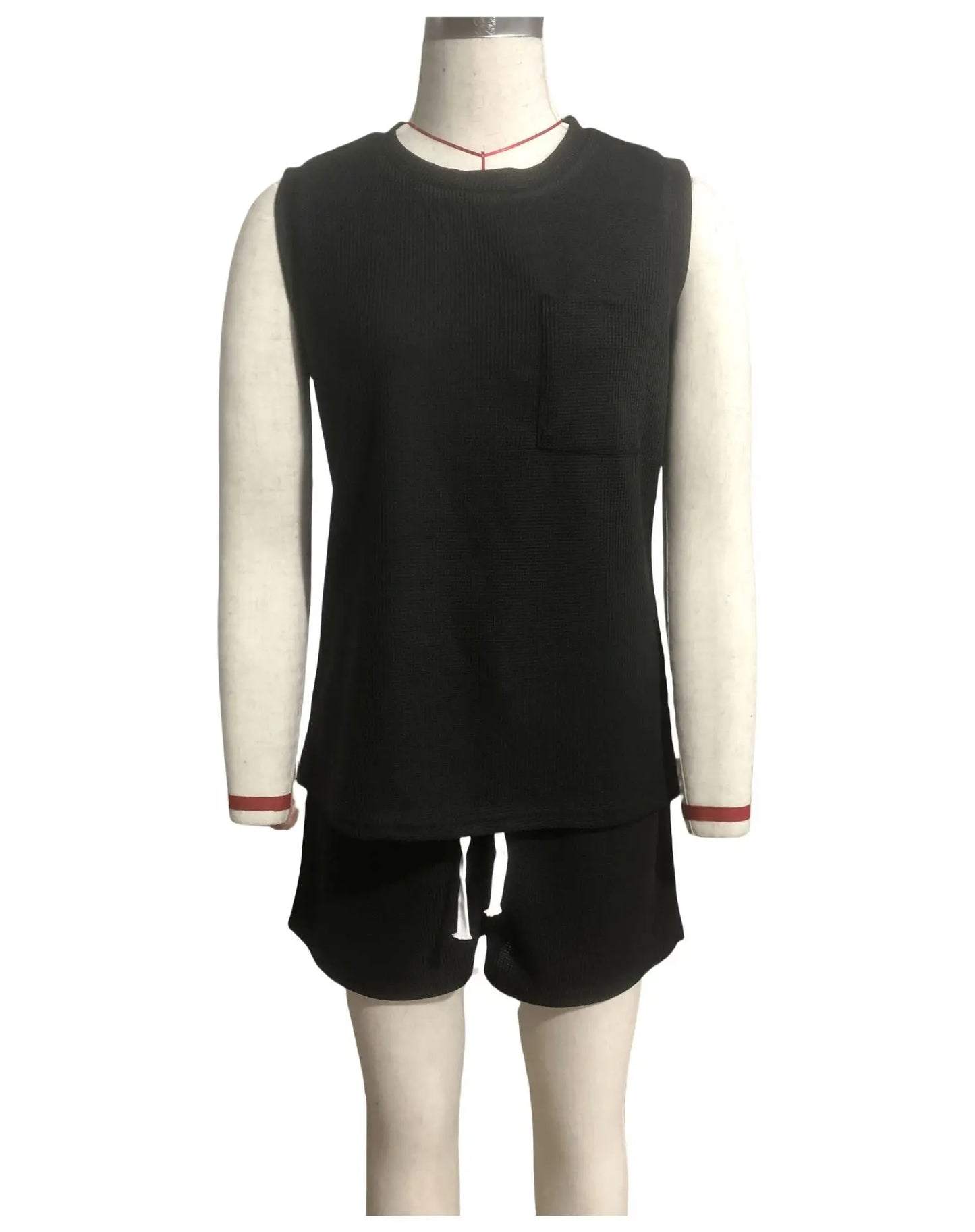Loose Fit Sleeveless Casual Two Piece Set for Women