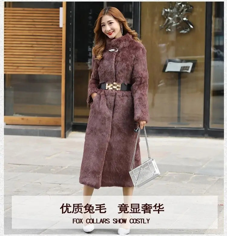 Classic Round Neck Button Front Long Sleeve Coat For Women