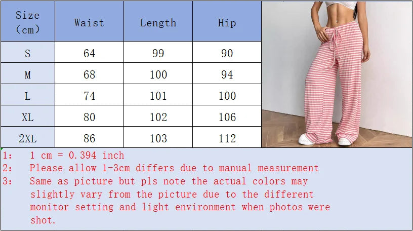 Lace Up Striped Knit Pants