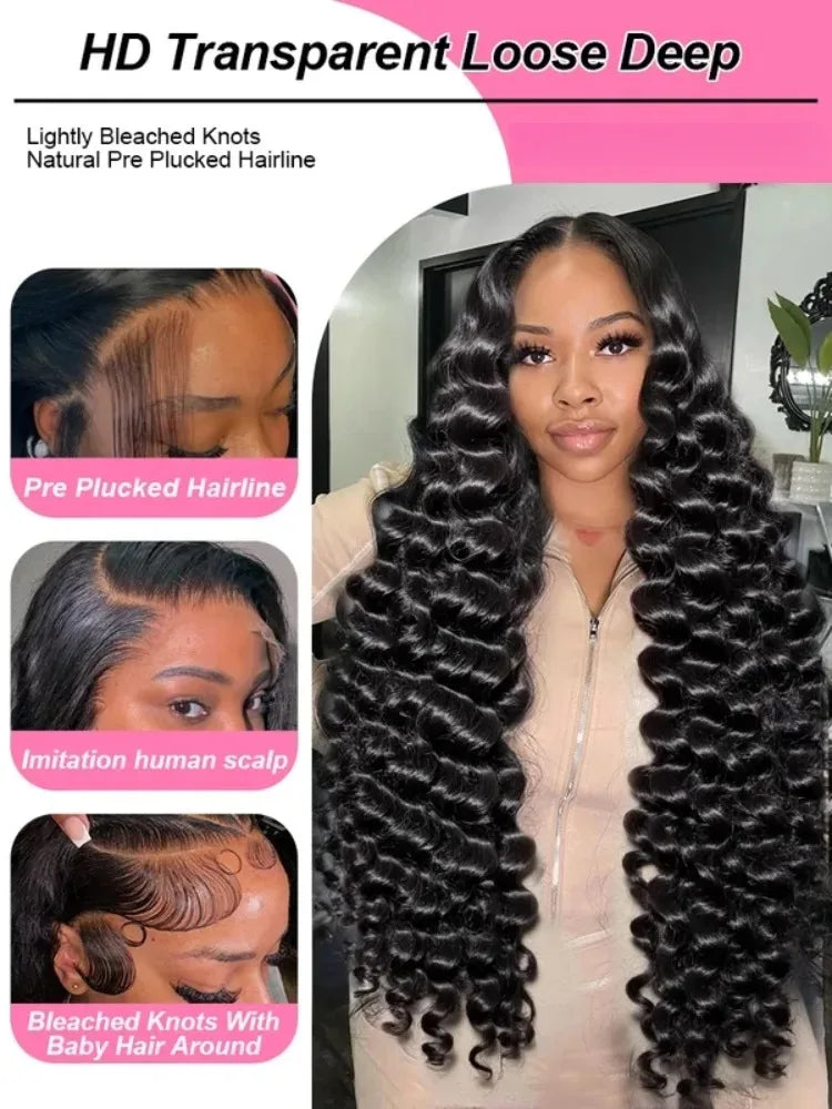 Premium Extra Long Deep Wave Lace Front Wig for Women