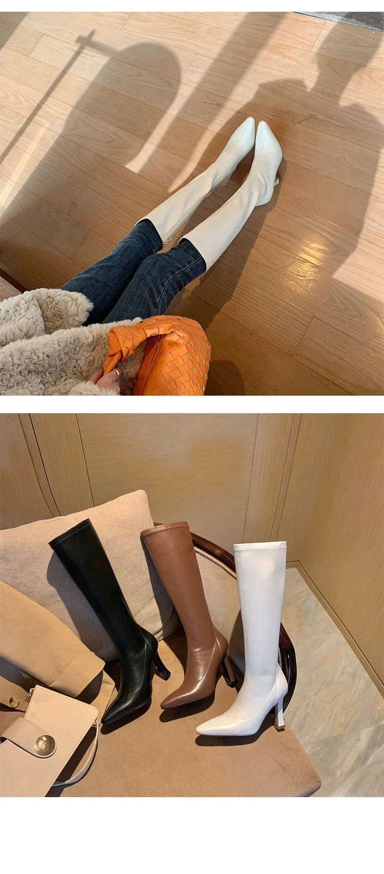 Square Heel Over The Knee Boots