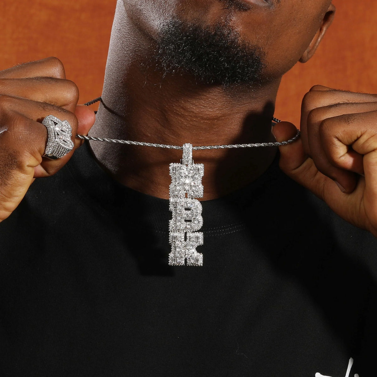 Cubic Zirconia Initial Pendant Necklace