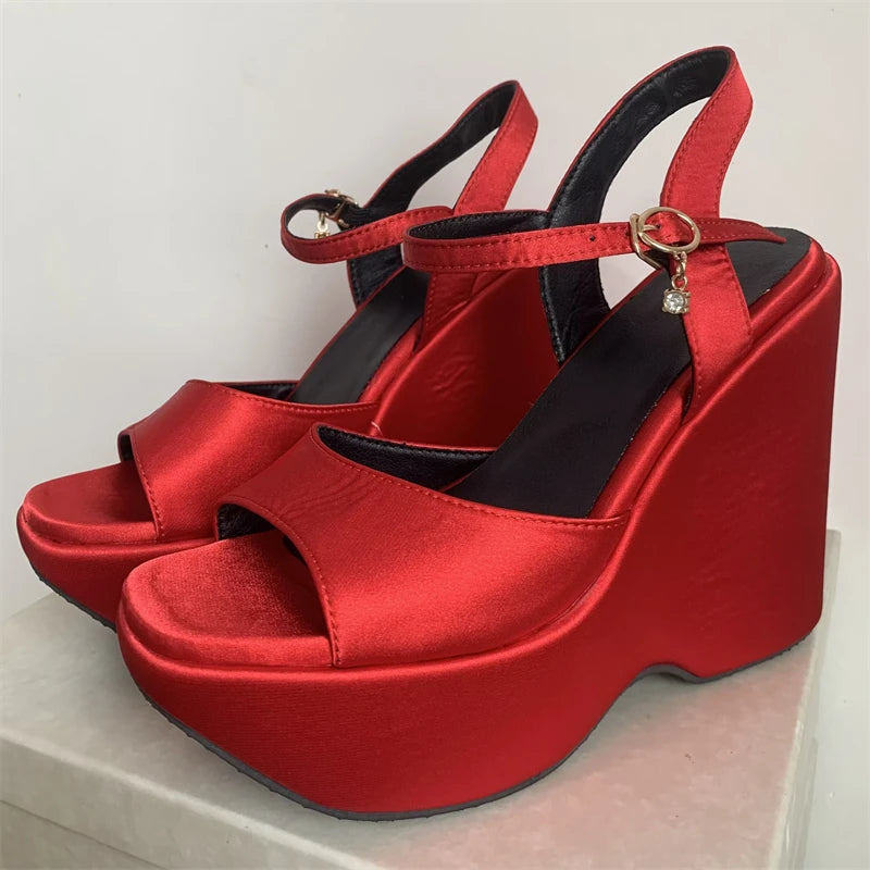Open Toe Platform Wedge Sandals