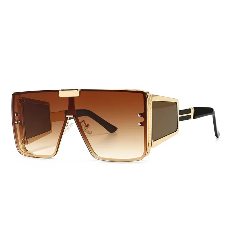 Oversized Retro Single Lens Sunglasses