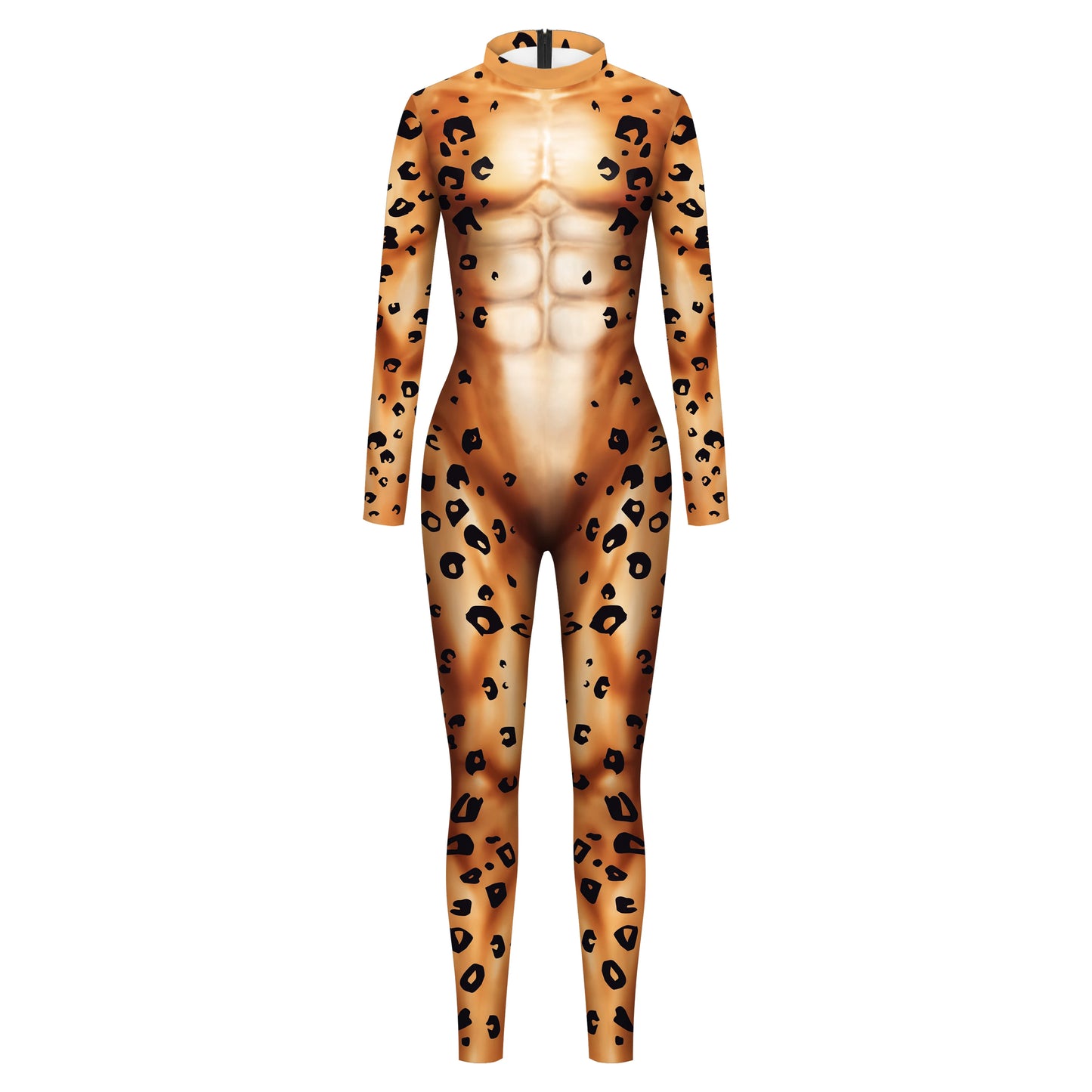 Vivid Animal Print Allover Zentai Bodysuit for Women