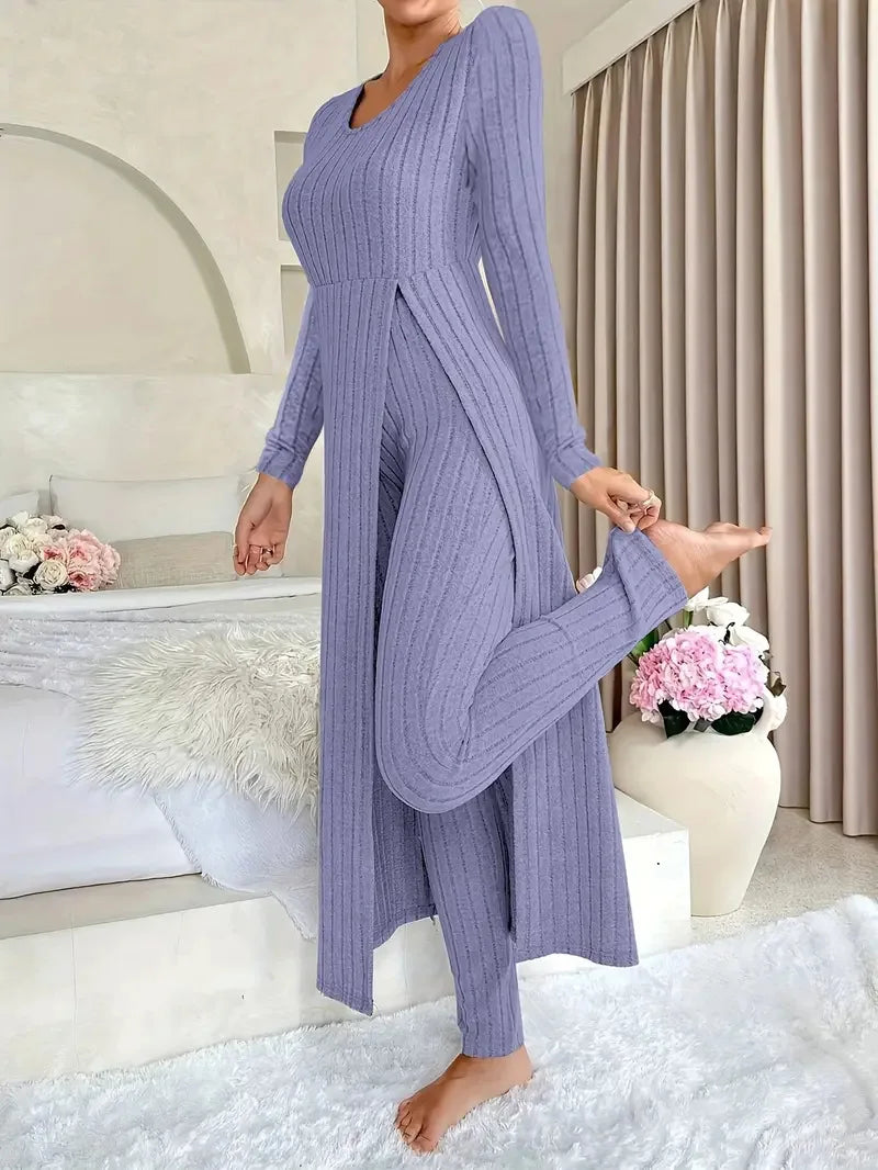 Autumn Casual Two Piece Top And Pants Set for Women