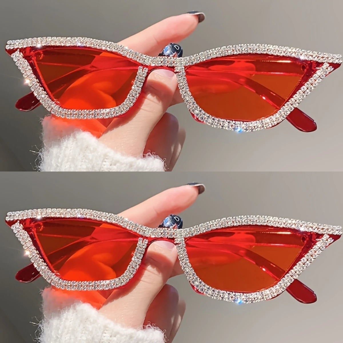 Rhinestone Cat Eye Sunglasses