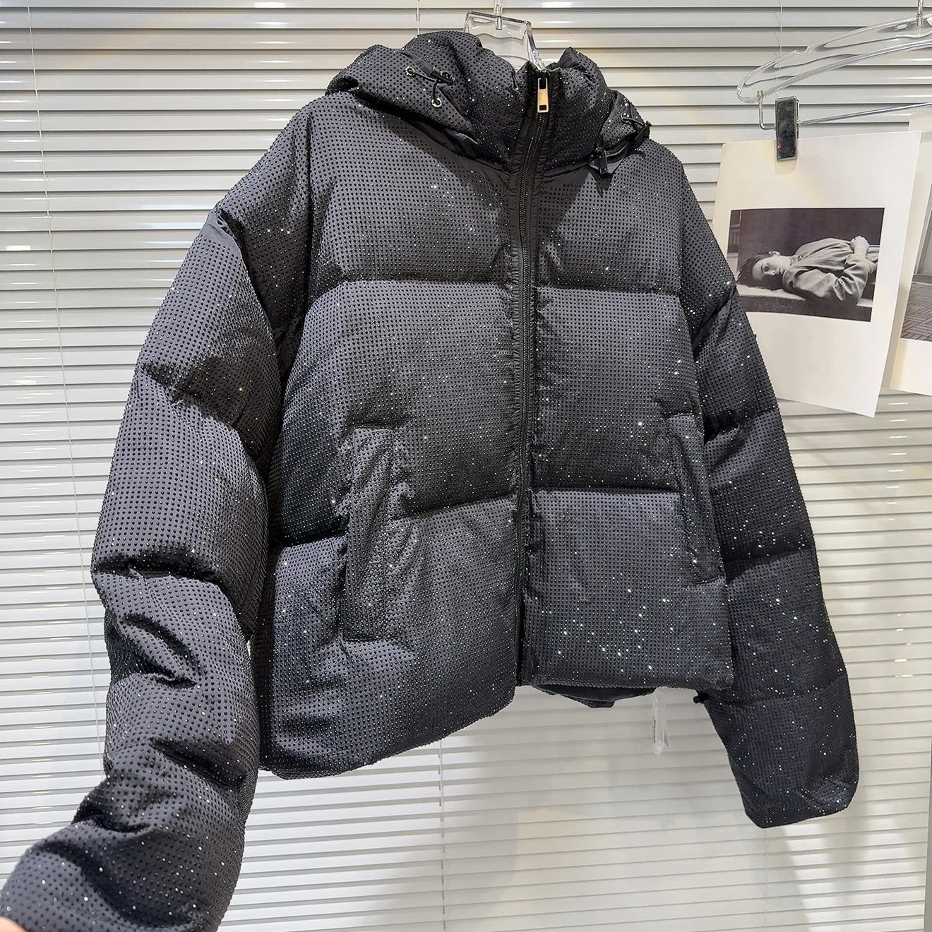 Lightweight Quilted Short Hooded Down Jacket for Women