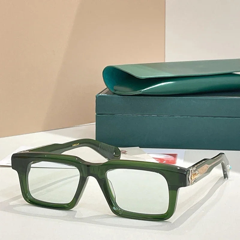 Classic Square Acetate Frame Sunglasses for Women