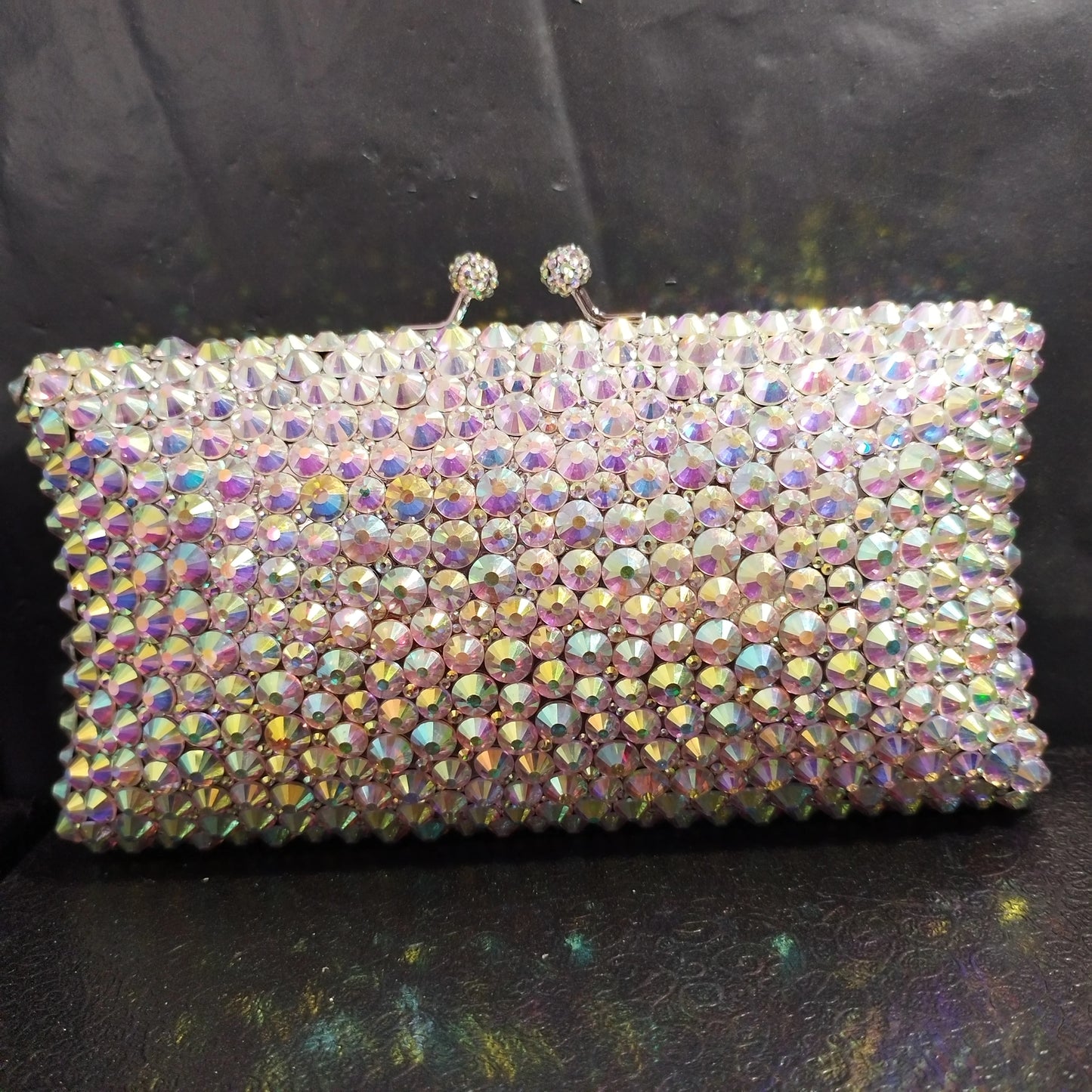 Wome Green Crystal Clutch Purse Bag Dark Gold Full Stones Evening Bags Bridal Wedding Party Rhinestones Handbag Metal Clutches