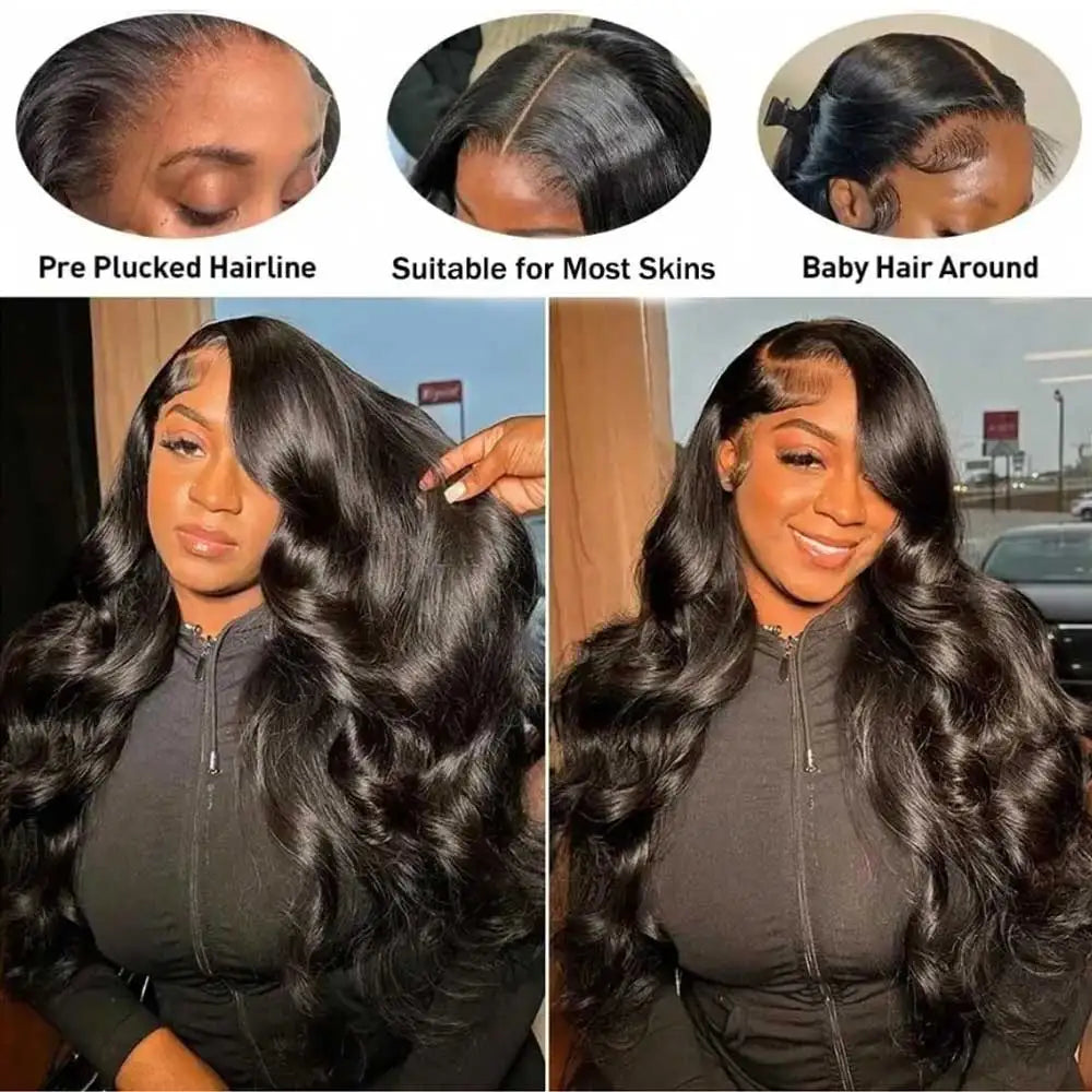 Long Body Wave Glueless HD Lace Front Wig for Women