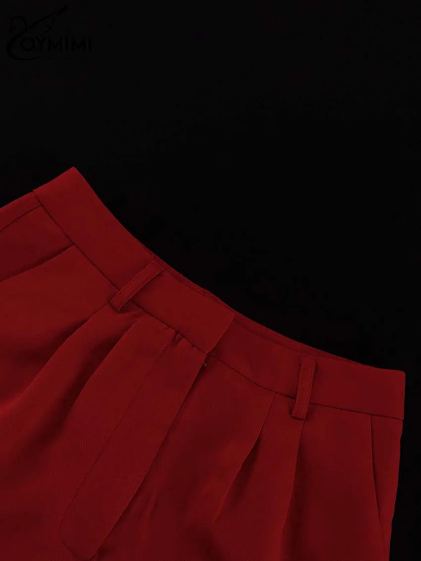 Bold Red Pockets Two Piece Set