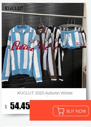 KUCLUT 2025 Fashion Autumn New Niche Design Loose Style Printed Knitted Sweater For Women Loose O-neck Tops Female 1A1216