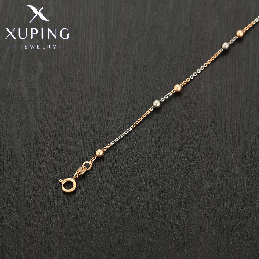Multicolor Beaded Copper Chain Necklace for Women