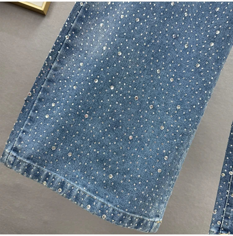 High Waist Straight Wide Leg Jeans