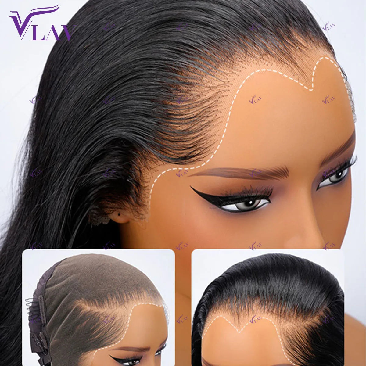 Silky Straight 400 Density Glueless HD Lace Frontal Preplucked Wig for Women
