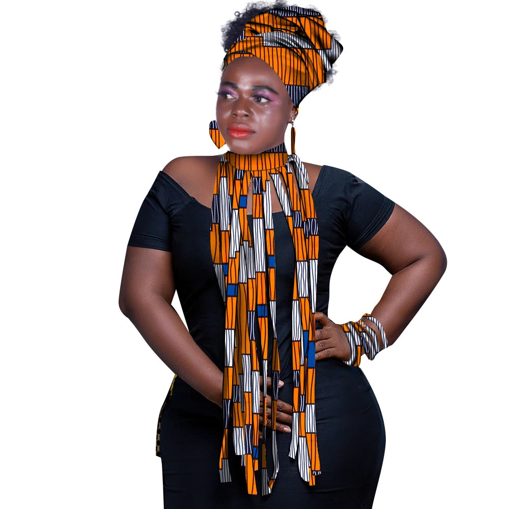 Ethnic Chic Multicolor Headwrap Jewelry Set for Women