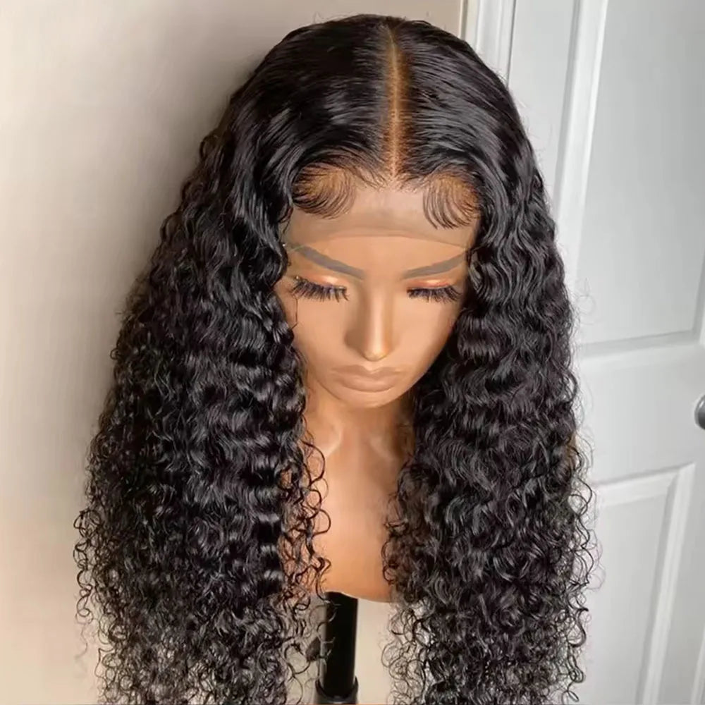 HD Transparent Lace Front Curly Human Hair Wig for Women