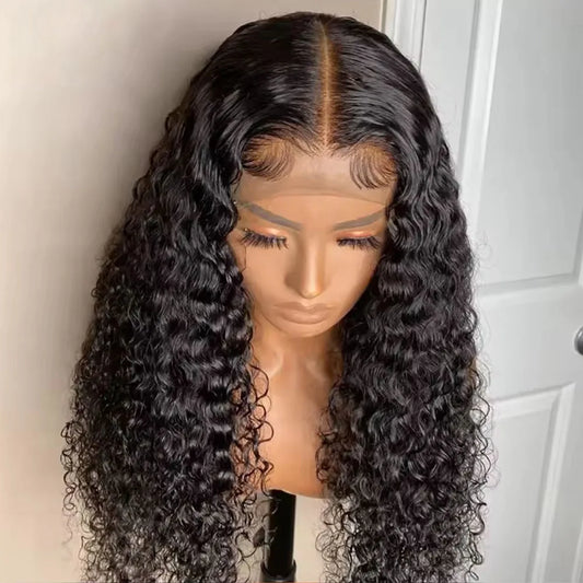 HD Transparent Lace Front Curly Human Hair Wig for Women