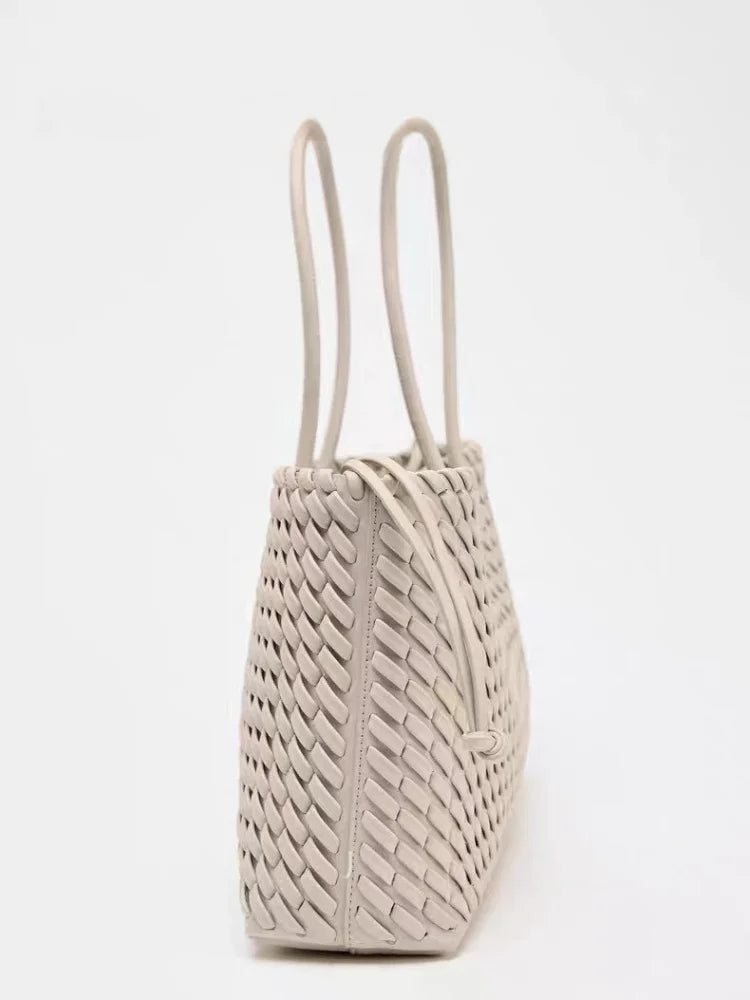 Spacious Woven Tote Bag