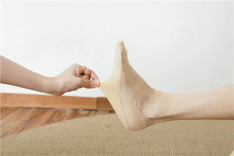 Silicone Grip Cotton Boat Socks