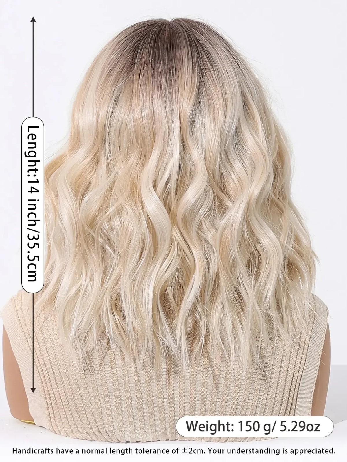 Short Deep Root Gradient Curly Lace Front Wig for Women