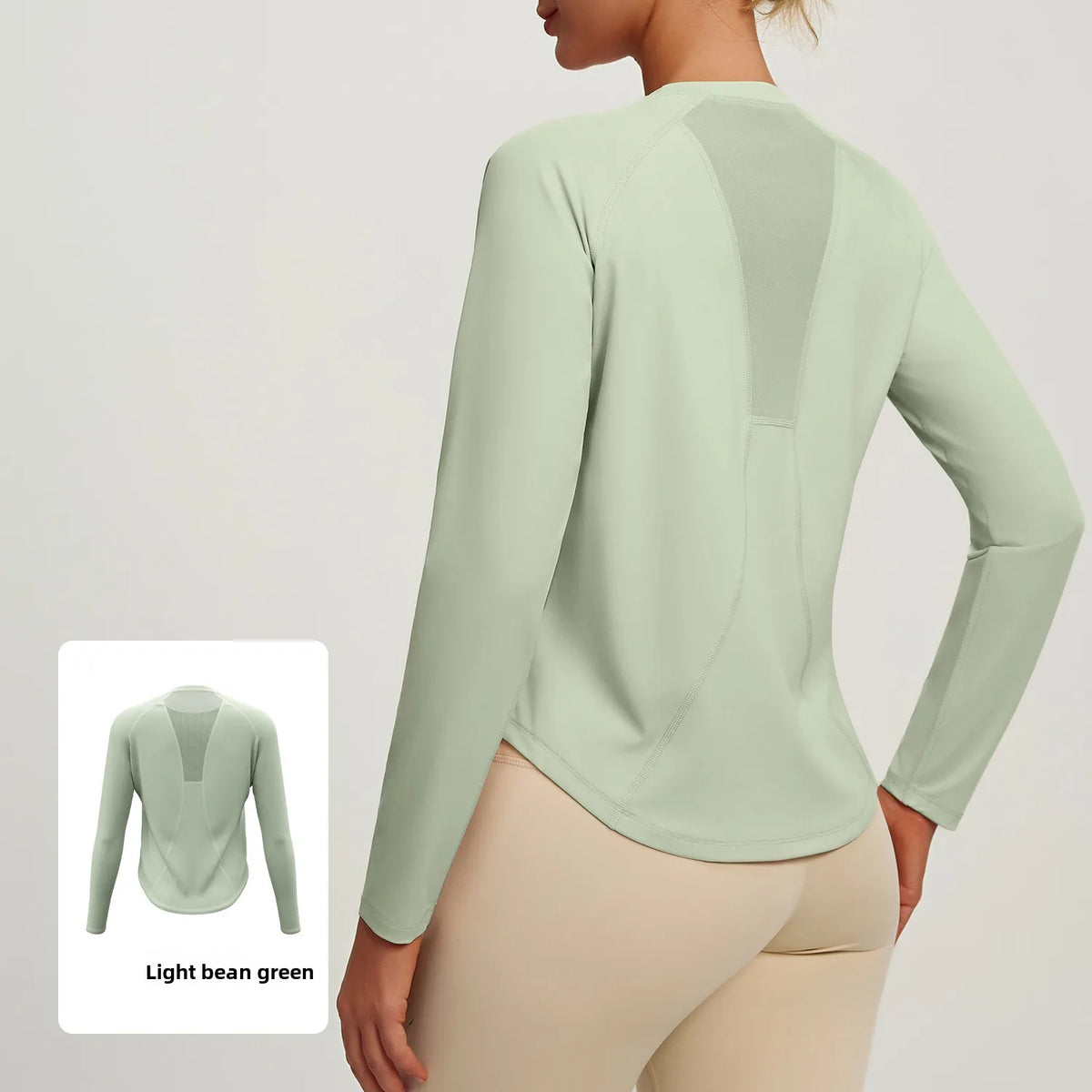 Breathable Loose Mesh Long Sleeve Yoga Top for Women