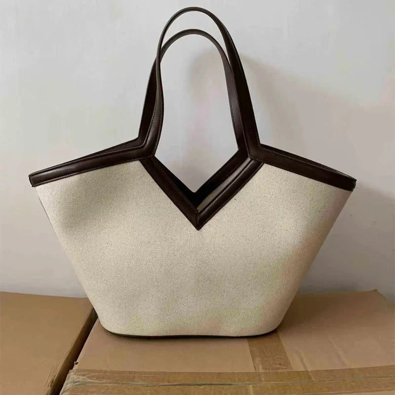 Y-shaped Design Straw Underarm Bag With Small Bag Leisure Vacation  Large Capacity Woven Wing Tote Bag Versatile Shoulder Bag