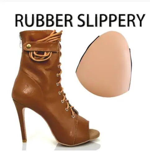 High Heel Jazz Dance Ankle Boots With Zipper for Women