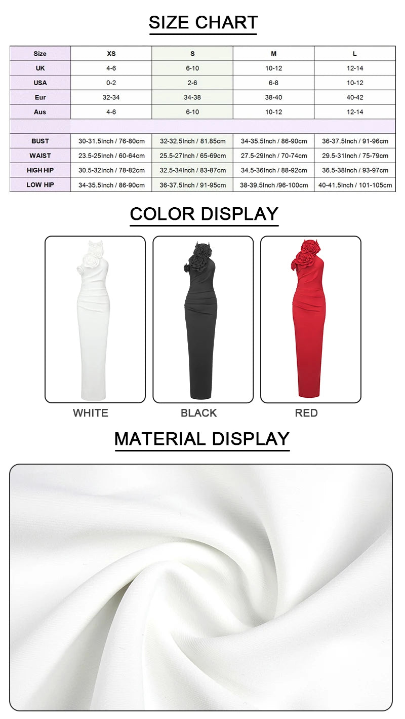 Chic Floral Embellished Birthday Long Dress for Women