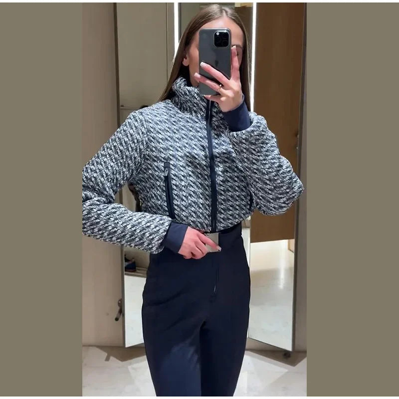 Fashion Print Thickened Cozy Winter Jumpsuit for Women