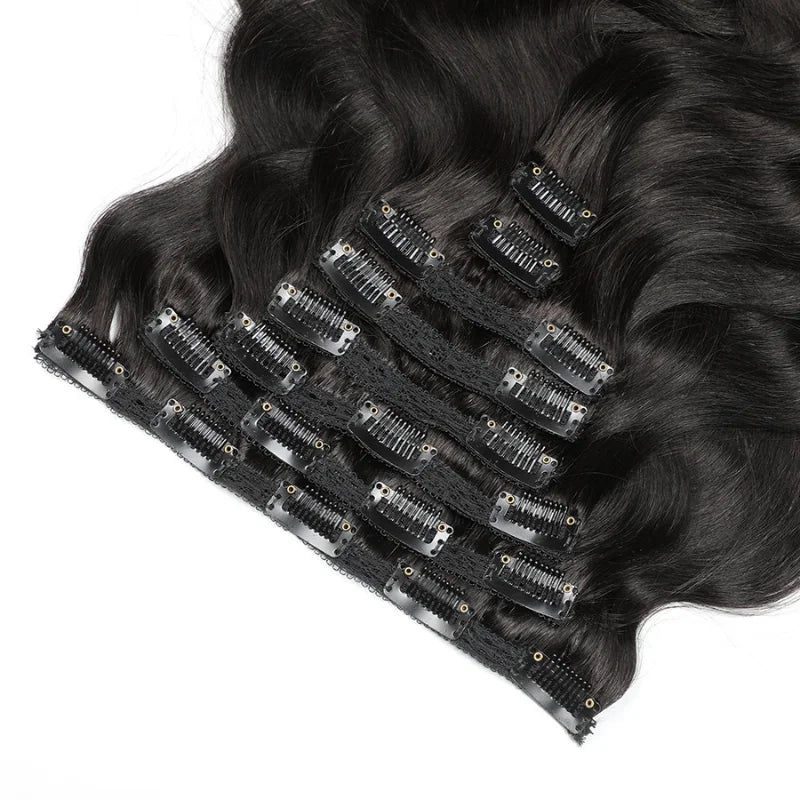 Clip in Hair Extensions 613 Blonde Body Wave 8-26 Inches Brazilian Virgin Remy Human Hair High Quality Natural Style Full Head
