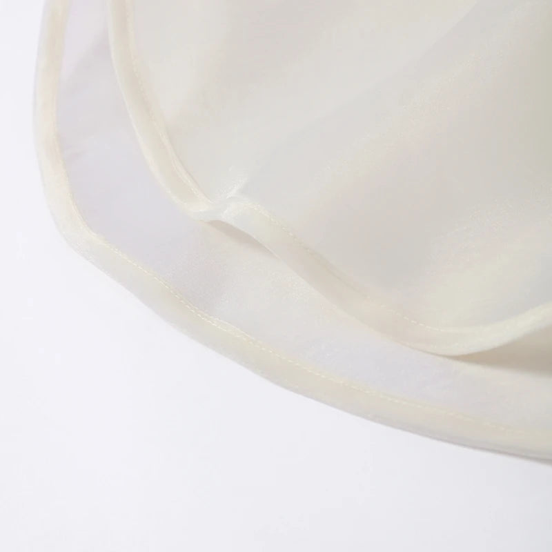 Elegant Loose Organza Blouse With Bow Detail For Women