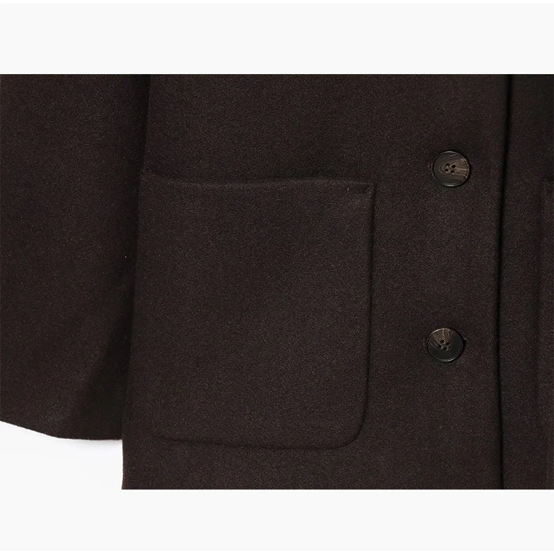 Classic Long Trench Coat With Detachable Scarf for Women