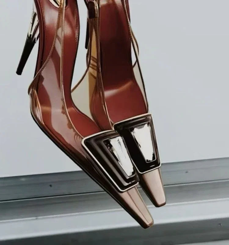 Diamond Strap Stiletto High Heel Sandals for Women