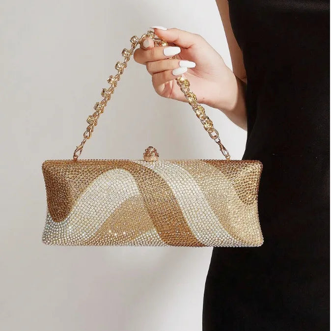 Rhinestone Beaded Crossbody Clutch