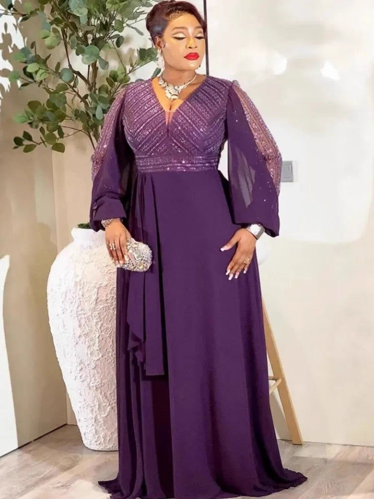 Elegant African Print Traditional Kaftan Dress for Women